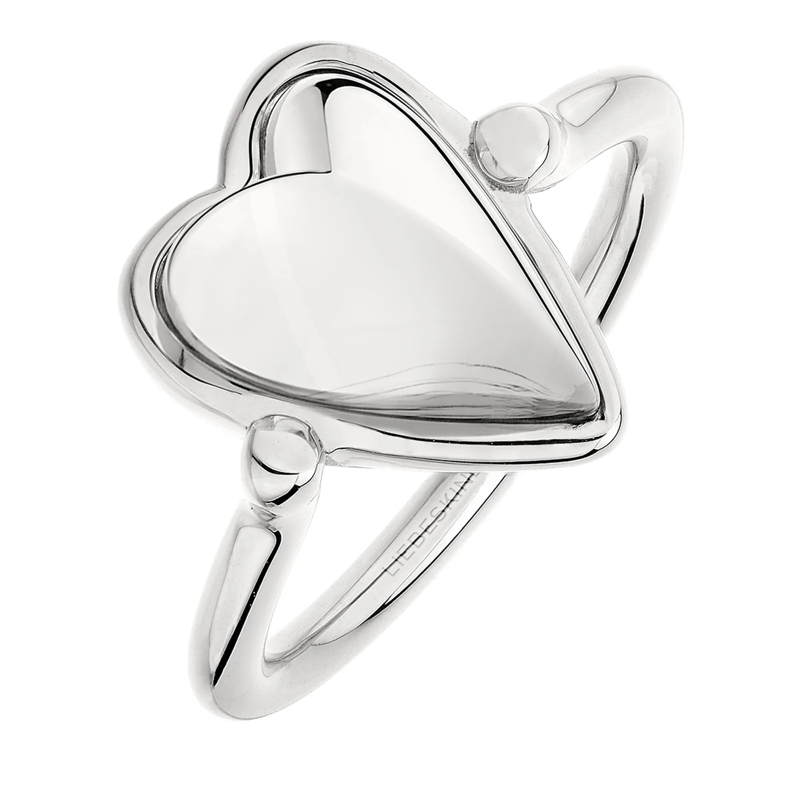 Liebeskind Berlin Ring Edelstahl Metal Heart silber