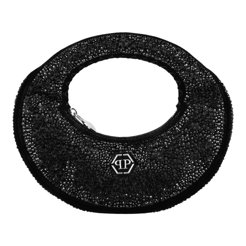Philipp Plein Hobo Bag Henkel Tasche Verziert schwarz