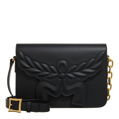 MCM Himmel Leather Maxi Hn Crossbody Small  Black Sac à bandoulière