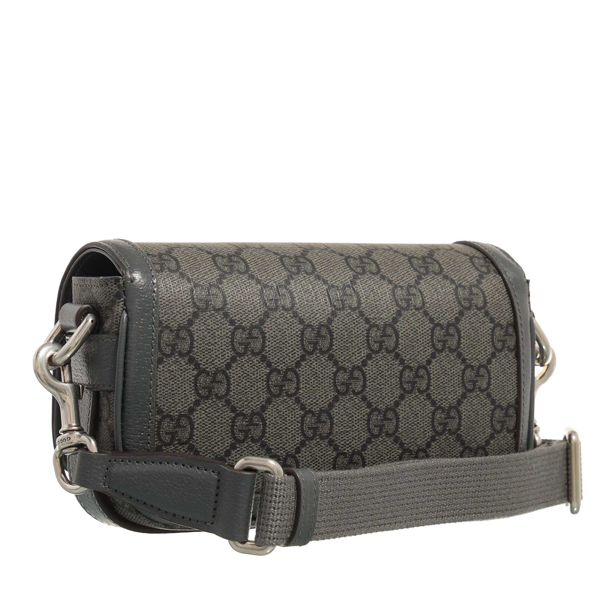 Gucci Crossbody bags Ophidia Super Mini Shoulder Bag in donkergrijs