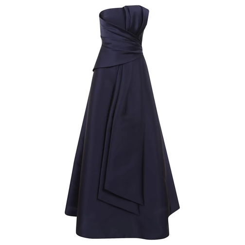 Alberta Ferretti Robes du soir Mikado Long Dress Blue