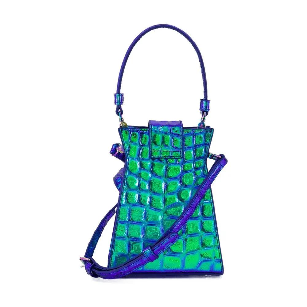 Vivienne Westwood Crossbody bags Tuesday Small Handbag Leather Blue in groen