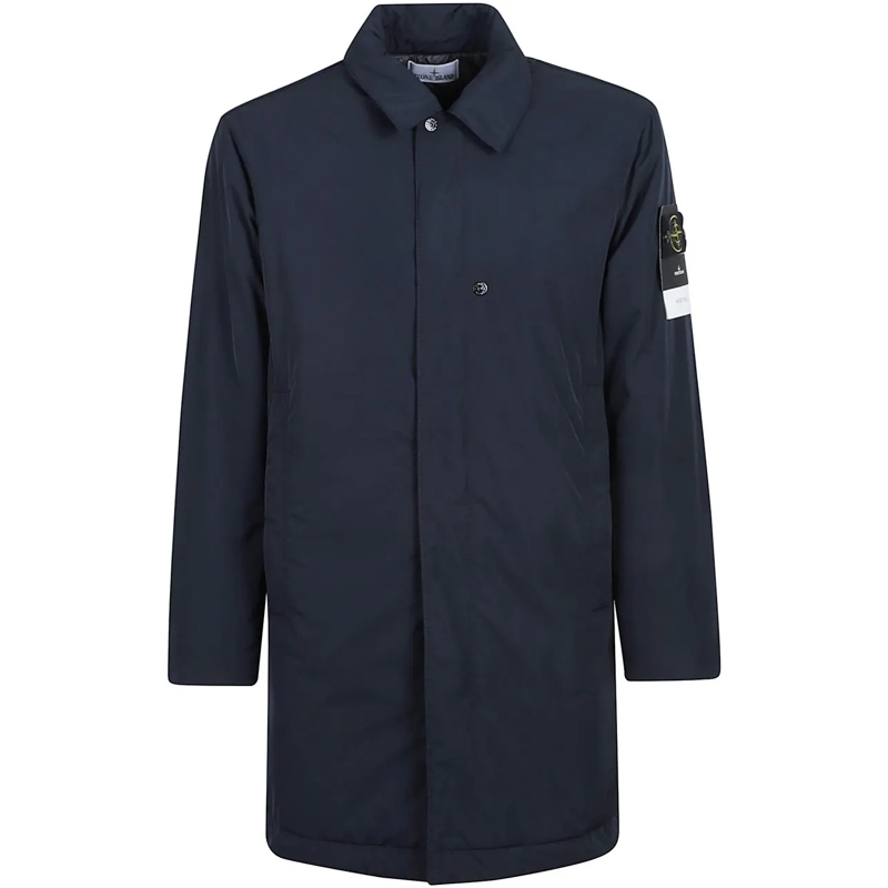 Stone Island Doudoune Long Coat Blue blau