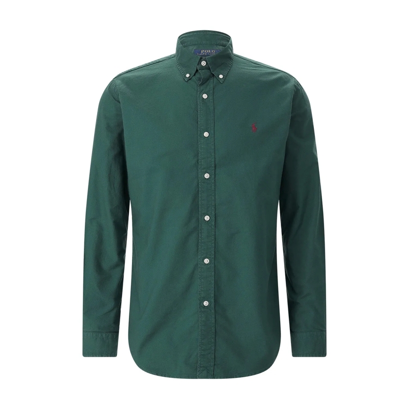 Polo Ralph Lauren Hemd Slim-Fit Hemd aus Baumwolle grün
