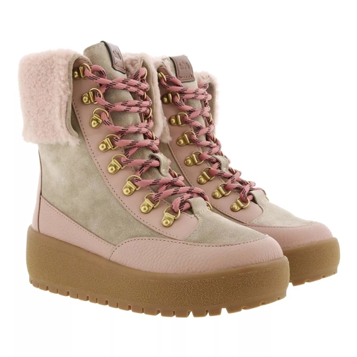 Coach Tyler Fold Over Shearling Boot Oat/Pale Blush Ankle Boot