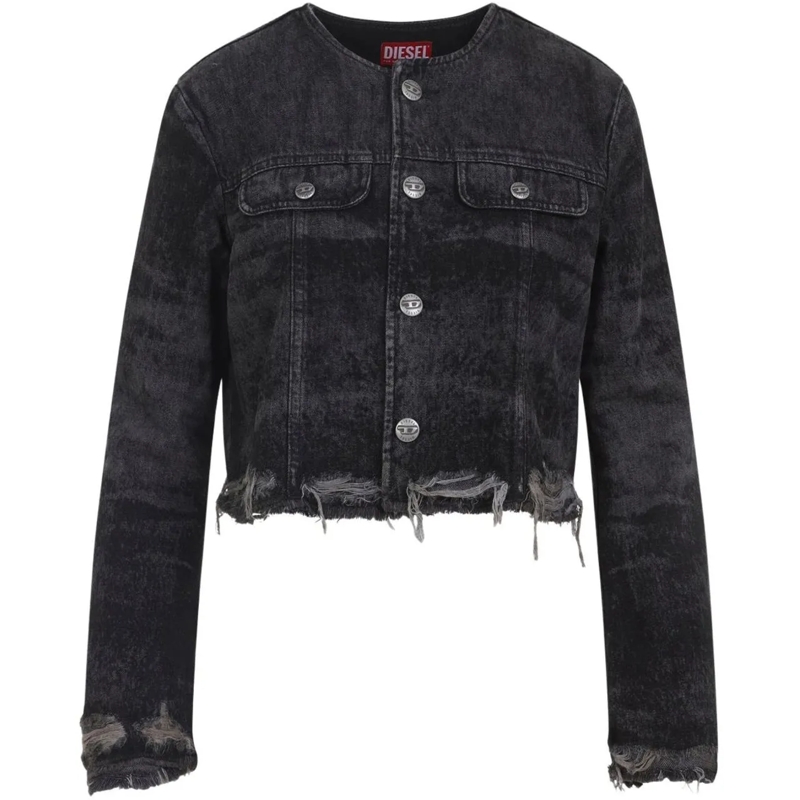 Diesel T-shirt Top Black schwarz