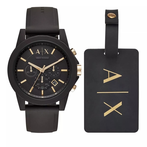Armani Exchange Gift Set Watch Black Chronographe