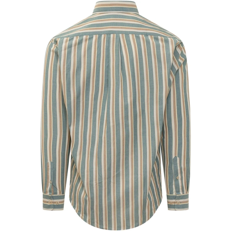 Drôle De Monsieur Legeres Oberteil Camicia a Righe con Tasca sul Petto braun(Image 2)