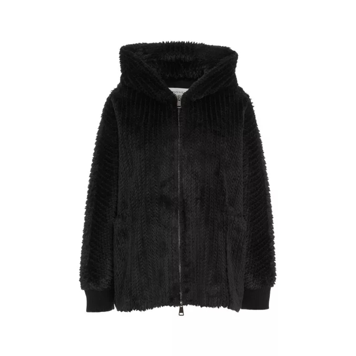 Fluffy store black jacket