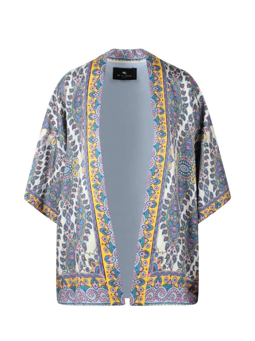 Thumbnail - Etro - Printed Twill Kesa - Größe S - bunt