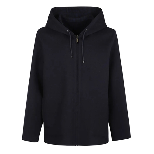 Valentino Hoodie Wool And Cashmere Sweatshirt Blue