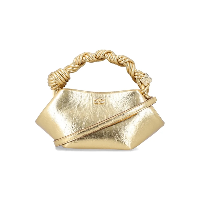 GANNI Schultertasche Metallic Mini Bou Bag Neutrals