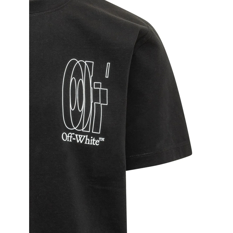 Off-White T-shirt T-shirt con Stampa Frontale schwarz(Image 3)