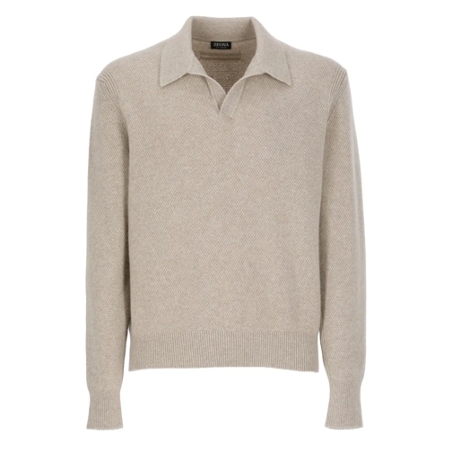 Zegna Pullover Cashmere Sweater Brown