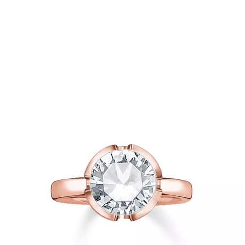 Thomas Sabo Solitaire Ring Signature Line Large Rose Gold White Solitaire Ring