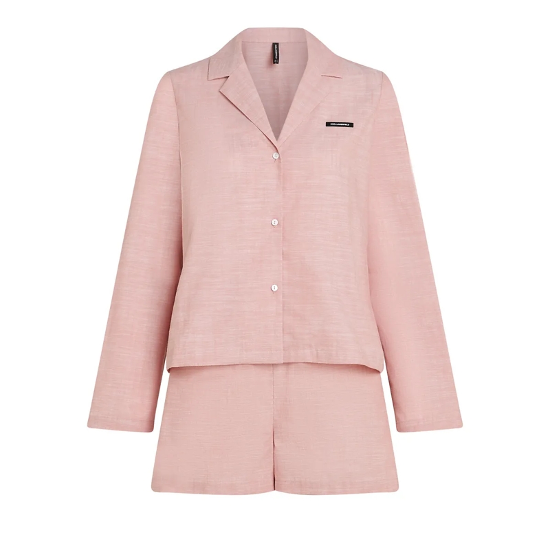 Karl Lagerfeld  PYJAMA-SET MIT SHORTS MIT KARL-LOGO rose