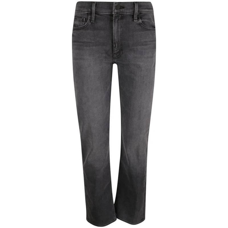 Mother Skinny-Leg-Jeans The Mid Rise Rider Skimp Jeans Grey grau