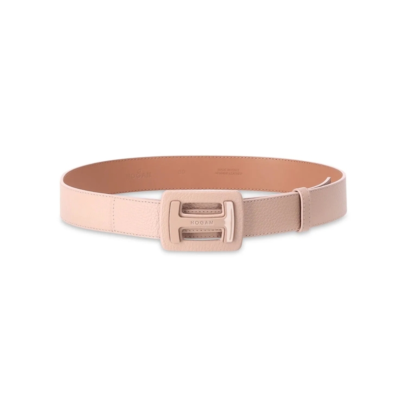 Hogan Ceinture Gürtel mit Logo-Schnalle Beige