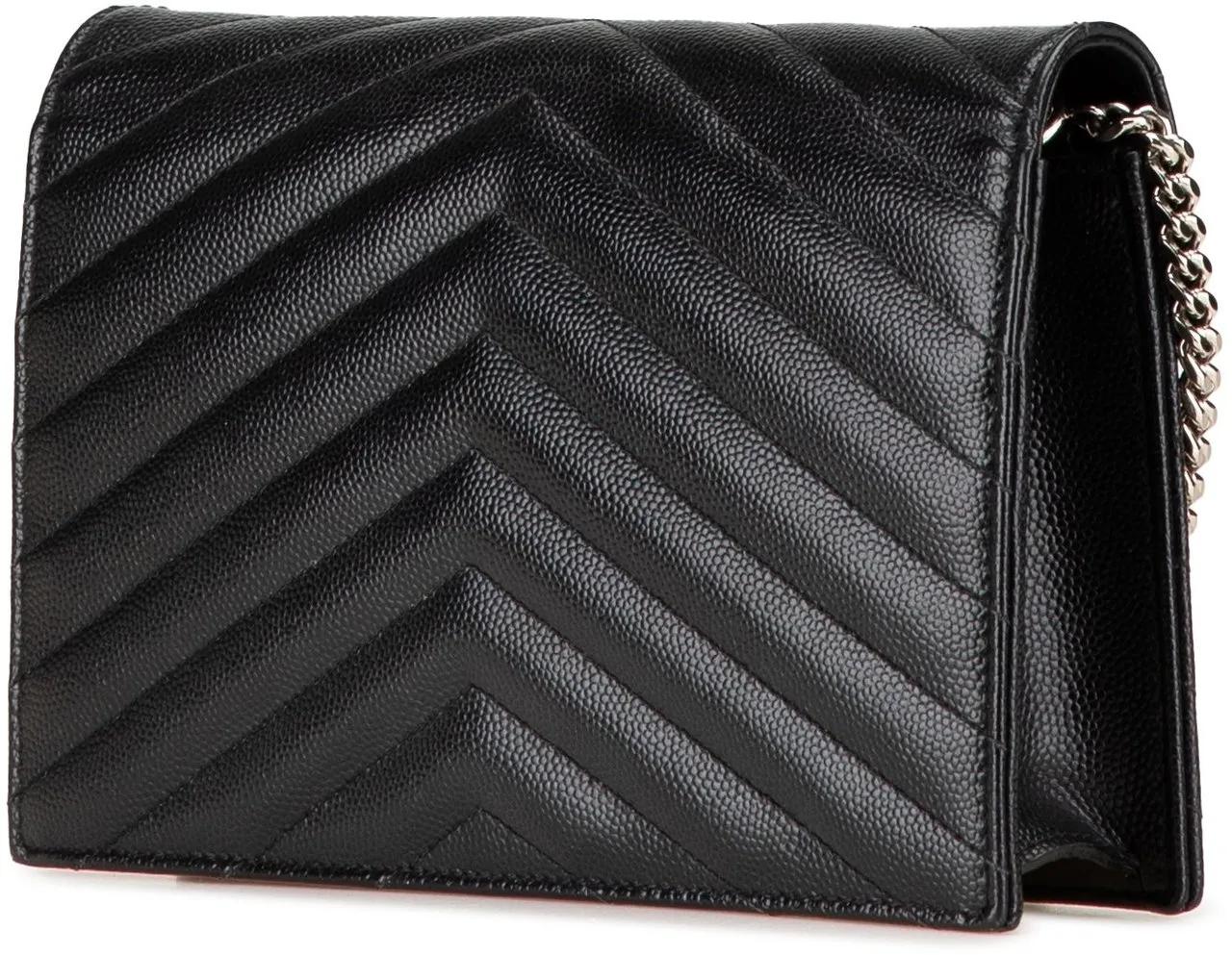 Thumbnail - Saint Laurent Hobo Bags - Grain De Poudre Matelasse Chevron Monogram Chain W - Gr. unisize - in Schwarz - für Damen