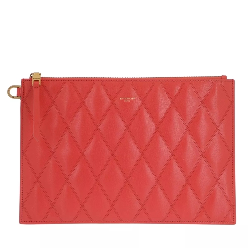 Givenchy Quilted Pouch Leather Red Borsetta clutch