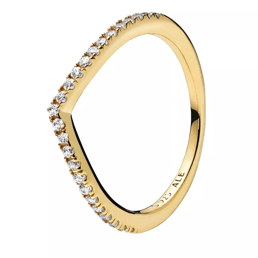 Pandora Funkelnder Wishbone Ring 14k Gold-plated unique metal blend Pavéprydd Ring