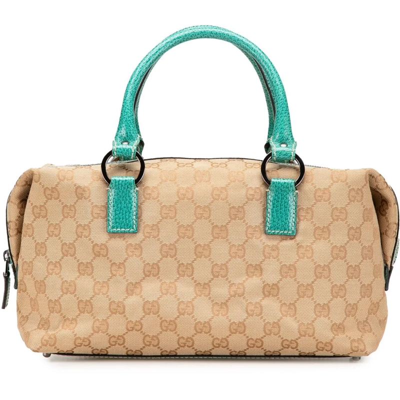 Gucci Tote GG Canvas Boston Bag braun