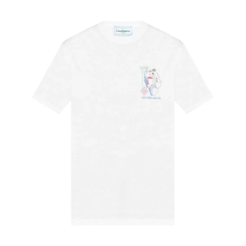 Casablanca Graphic-Print Cotton T-Shirt White T-shirts