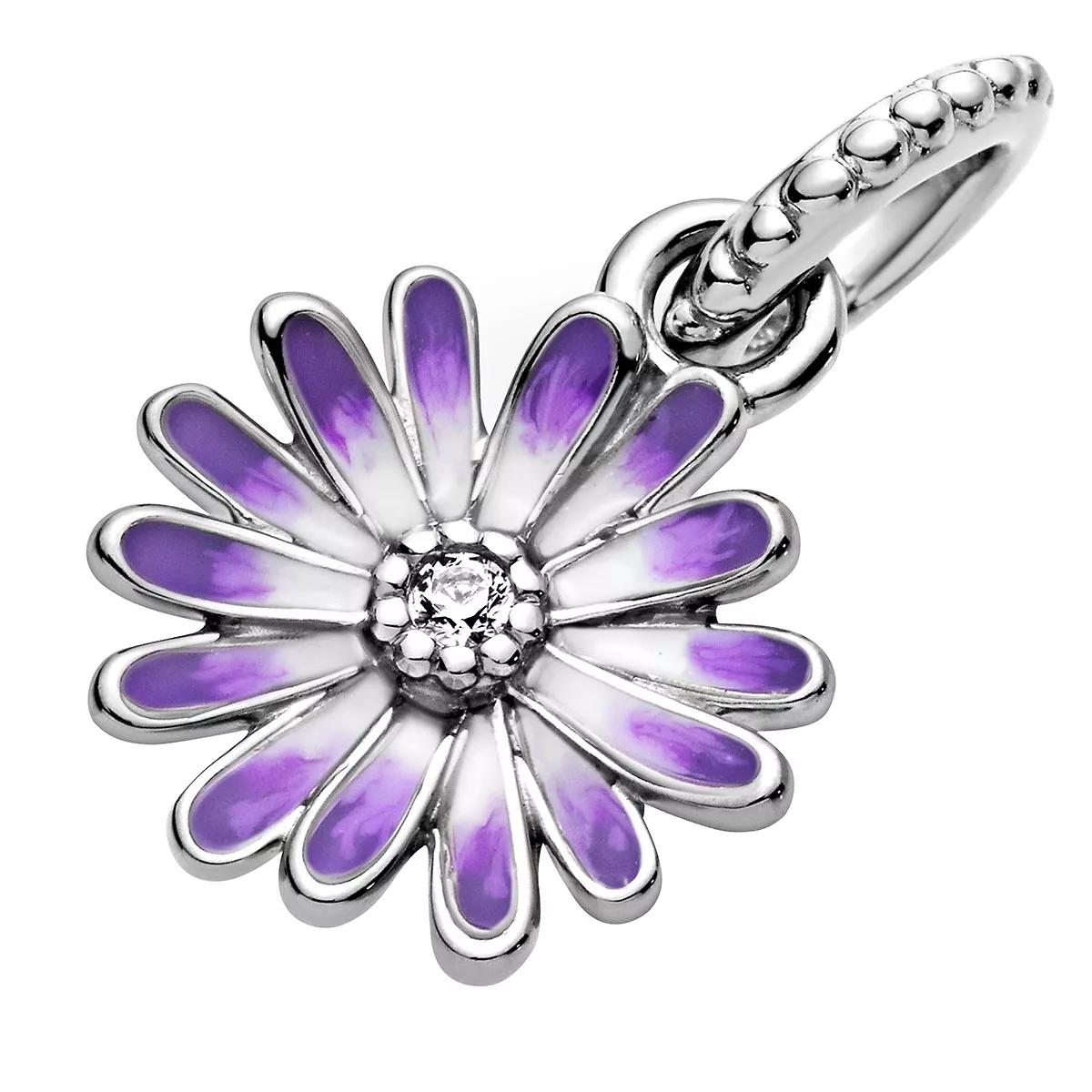 Pandora Lilafarbenes Gänseblümchen Charm-Anhänger Sterling silver