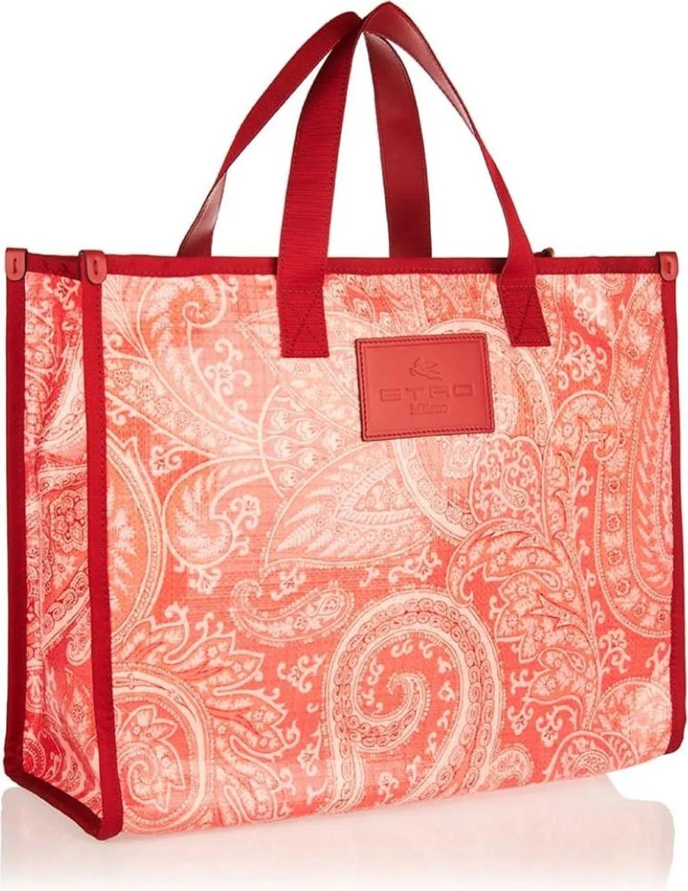 ETRO Totes Paisley Print Tote Bag in oranje