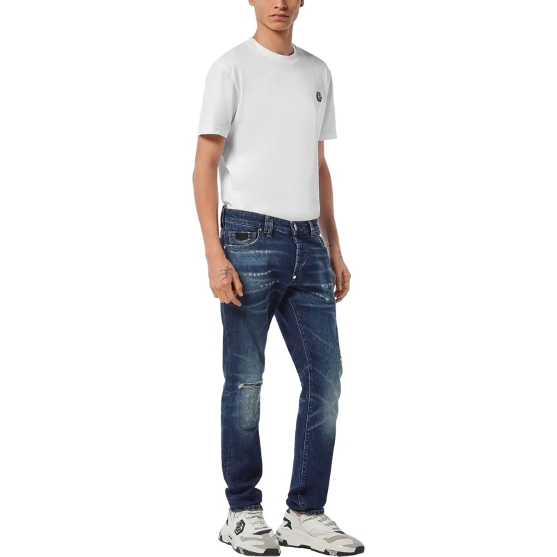 Philipp Plein Jeans mit geradem Bein Vergessen Sie die Routine und wählen Sie etwas gan dunkel-blau(Image 4)