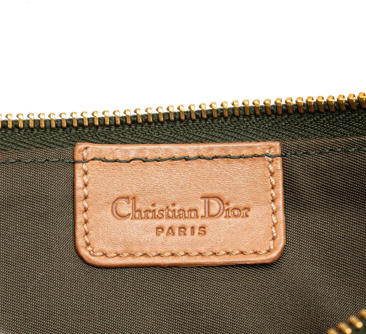 Thumbnail - Christian Dior Hobo Bags - Mini Diorissimo Canvas Saddle Pochette - Gr. unisize - in Grün - für Damen