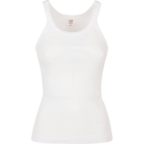 RE/DONE Top Ribbed Tank White weiß