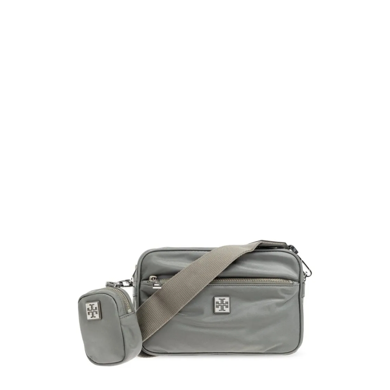 Tory Burch Schultertasche Nylon Gray Shoulder Bag Grey