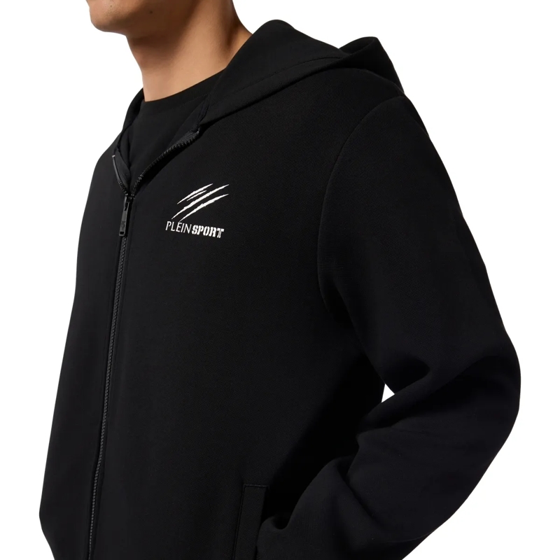 Plein Sport Top Pique Zip Hoodie Icon schwarz(Image 5)