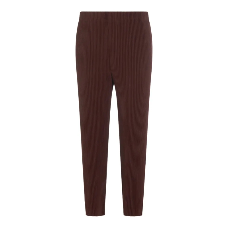 Issey Miyake Chino Slim Tapered Trousers With High Waist Black