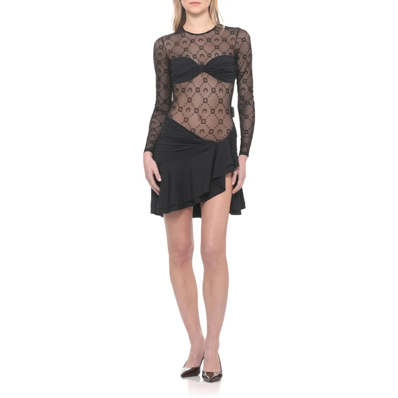 Marine Serre Minikleid Dresses Black schwarz(Image 4)