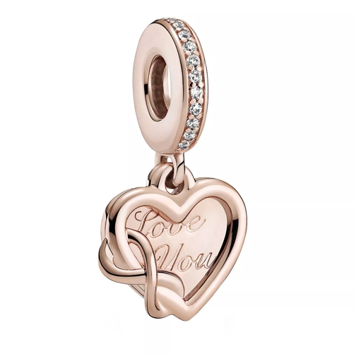Pandora Love You Unendlichkeits-Herz Charm-Anhänger 14k Rose gold-plated Hänge