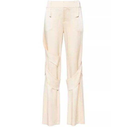 Blumarine  Blush Beige Wide-Leg Trousers Neutrals