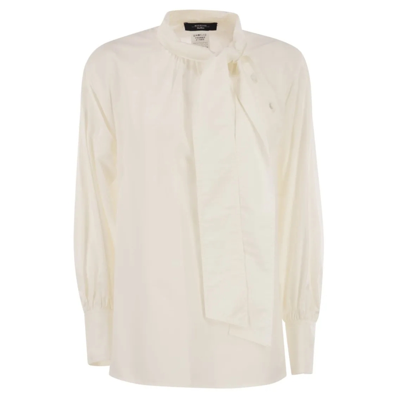 Max Mara Bluse Burgos1234 - Cotton Poplin Blouse White