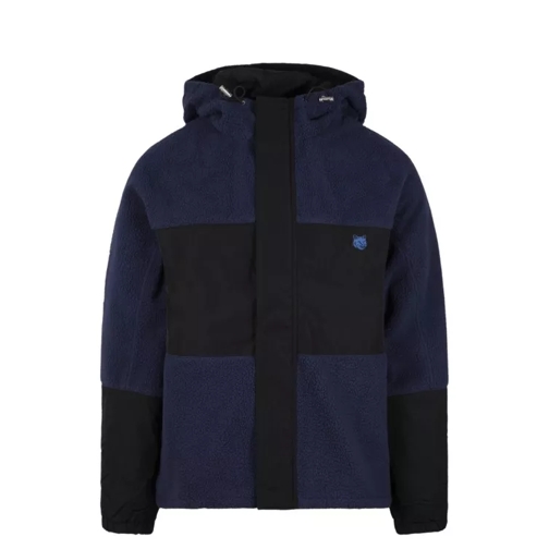 Maison Kitsune Fox Head Patch Hooded Jacket Blue 