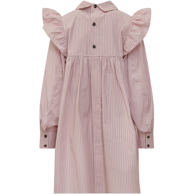 GANNI Minikleid Mini abito con volant rose(Image 2)