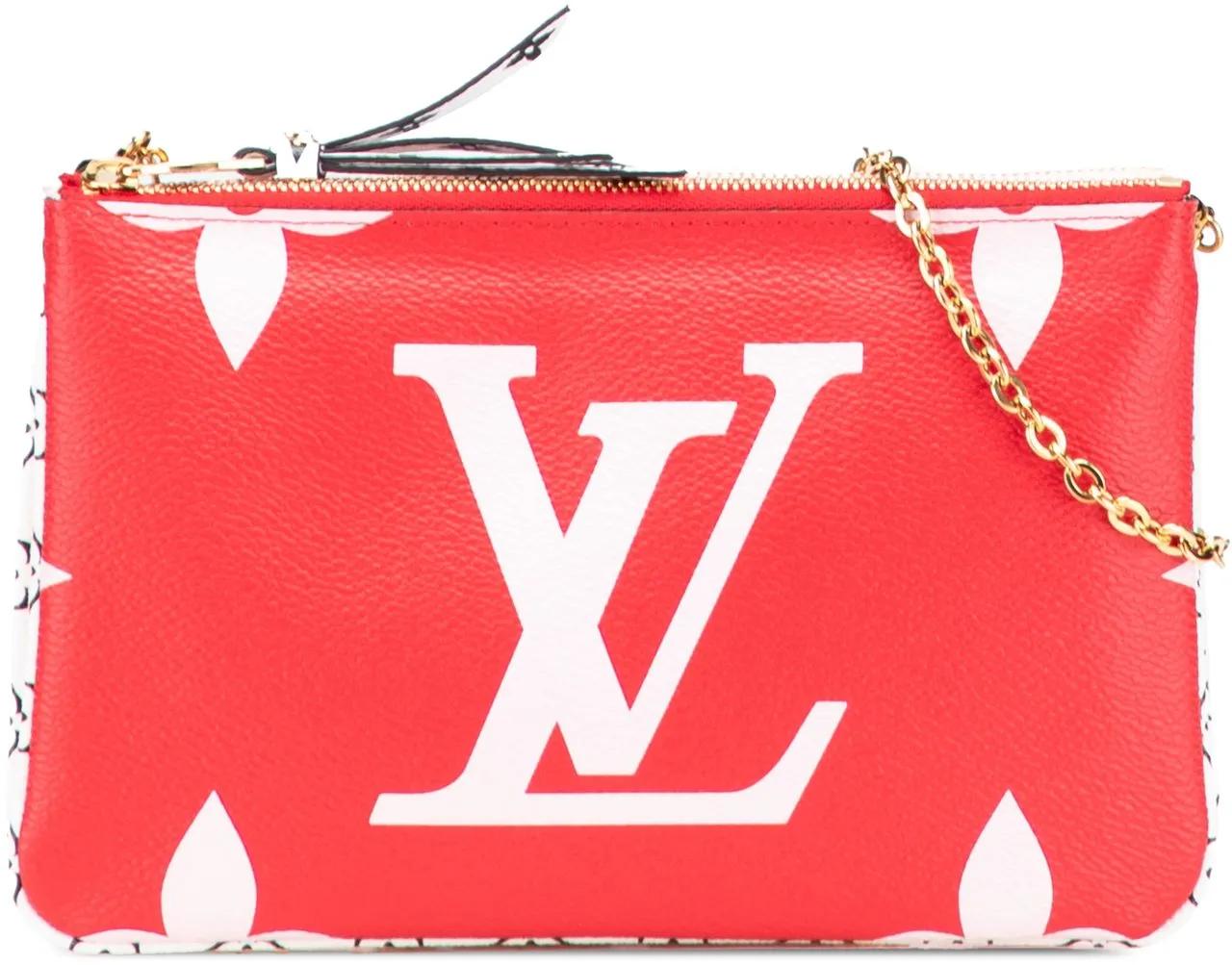Louis Vuitton Hobo Bags - Limited Edition Monogram Giant Double Zip Pochette - Gr. unisize - in Rot - für Damen