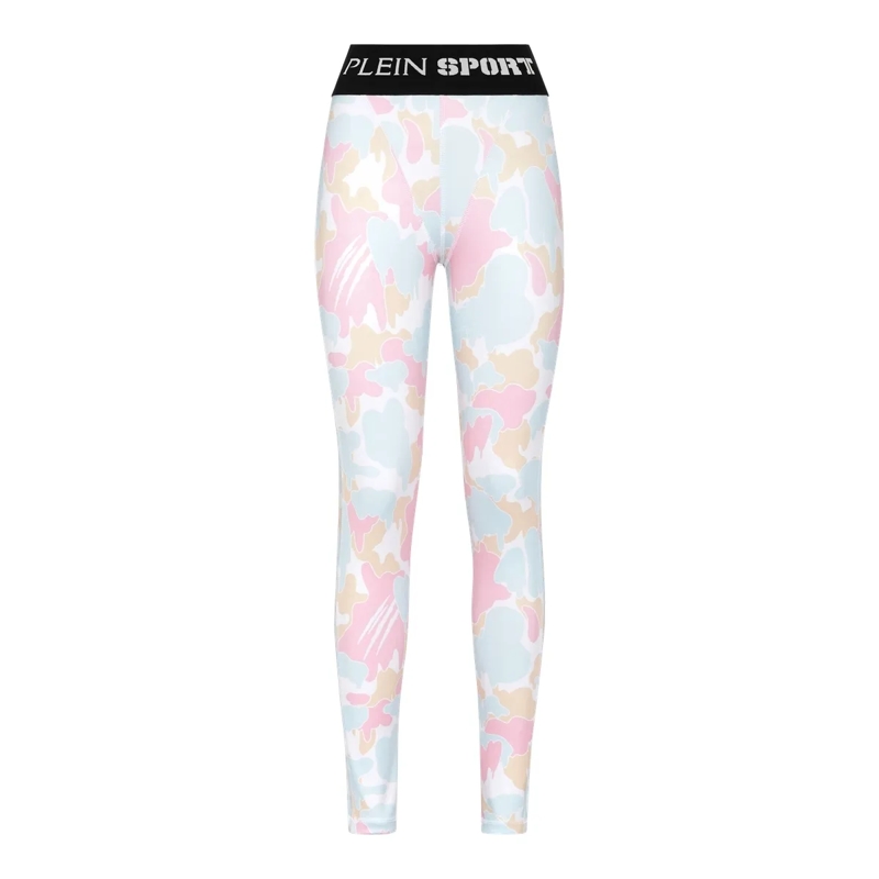 Plein Sport Leggings Leggings Camouflage rose