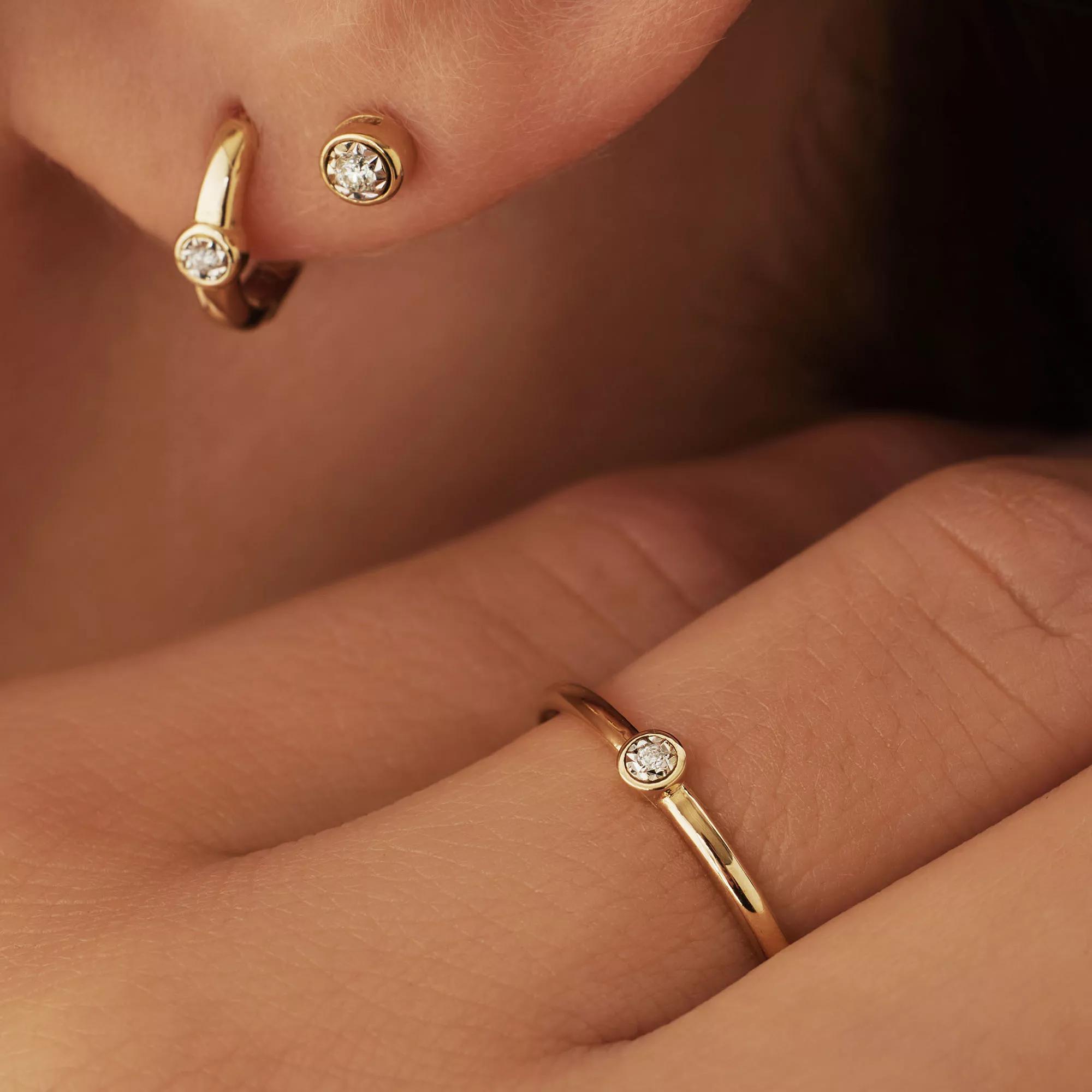 Thumbnail - Isabel Bernard Ohrringe - De la Paix Inaya 14 karat gold ear studs with diam - Gr. unisize - in Gold - für Damen