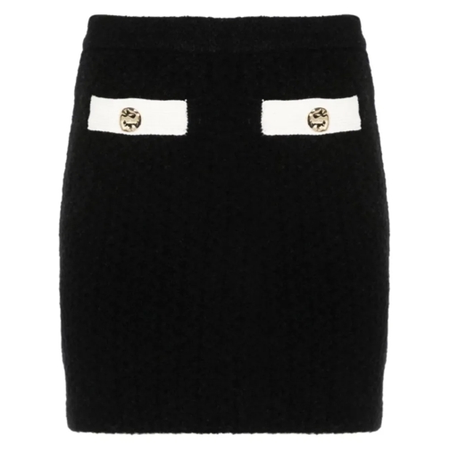 Self Portrait Knitted Mini Skirt Black Minirokken