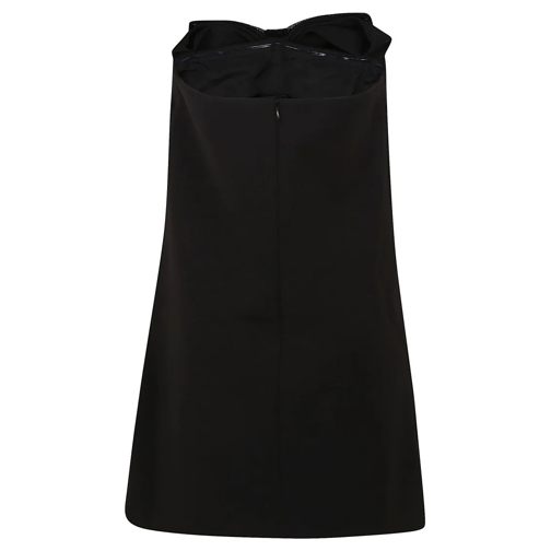 Self Portrait Mini robes Black Crepe Bandeau Mini Dress Black (Image 2)