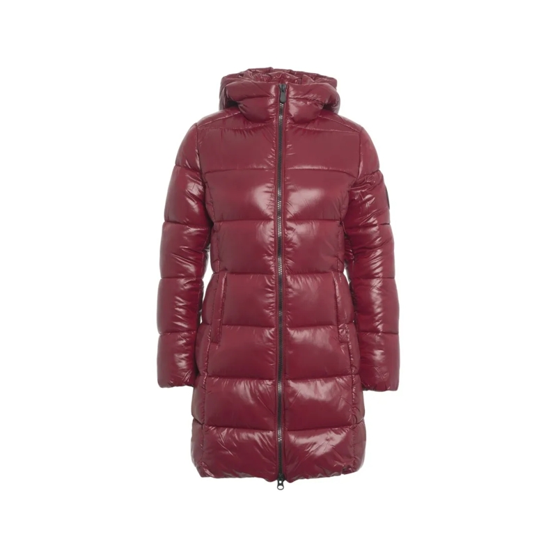 Save the Duck  Knee-Length Puffer Jacket With Plumtech Insulation Burgundy