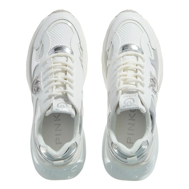 Pinko Ariel 15 White/Silver | Low-Top Sneakers