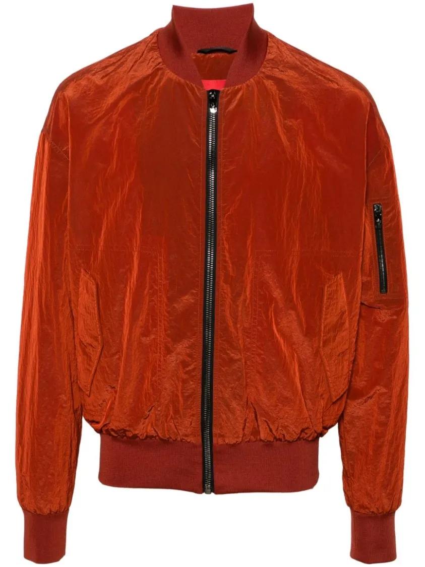 Ferrari - Rust Red Baseball Collar Jacket - Größe 48 - rot