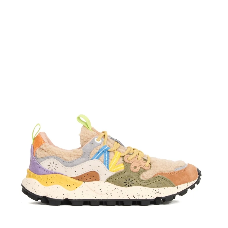 Flower Mountain Lage-top sneaker Yamano 3 Uni Suede And Teddy Sneakers Multicolor